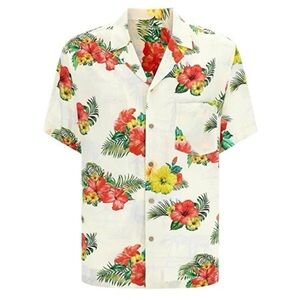 New GUESS Ss Hawaiian Men's Bowling Shirt SZ M